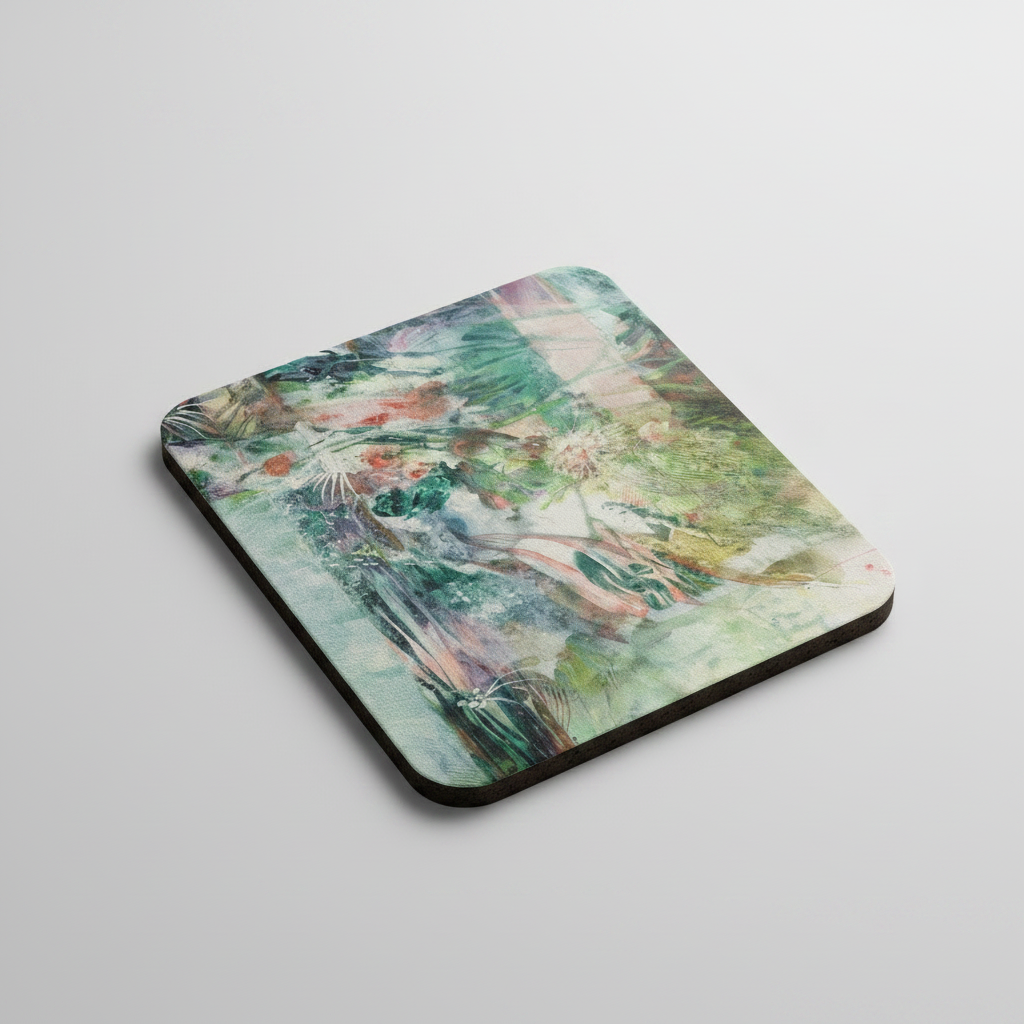 Windswept Garden Wall Coaster Mockup