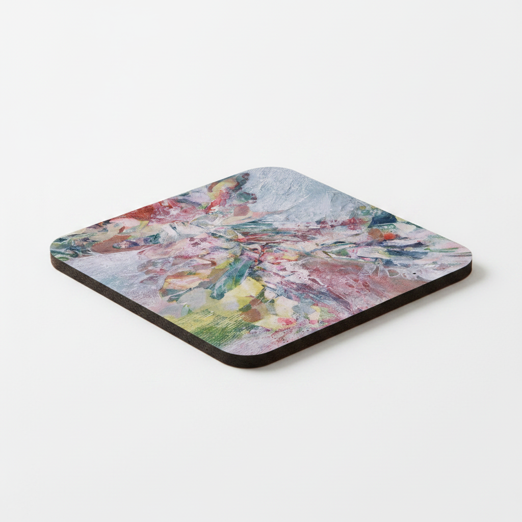 Bursting Quartz Coaster Mockup