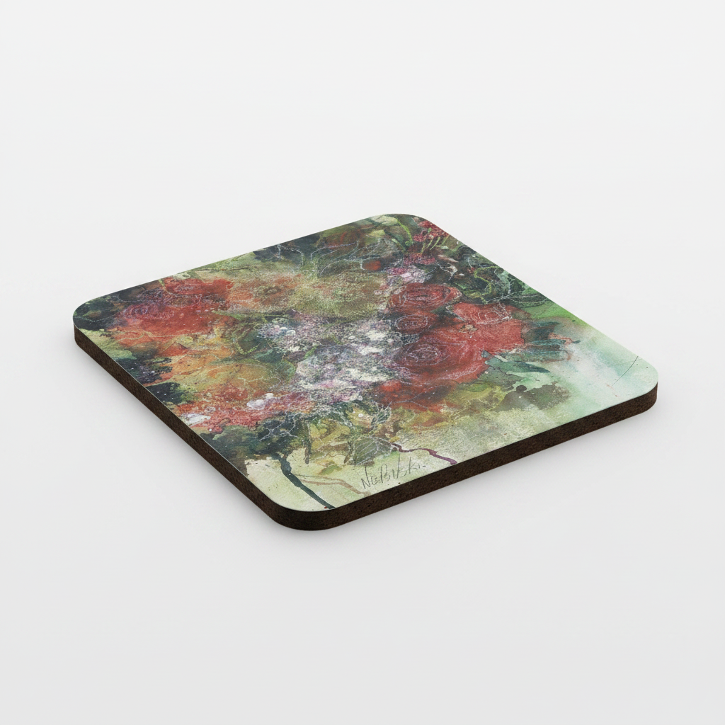 Les Fleurs Coaster Mockup