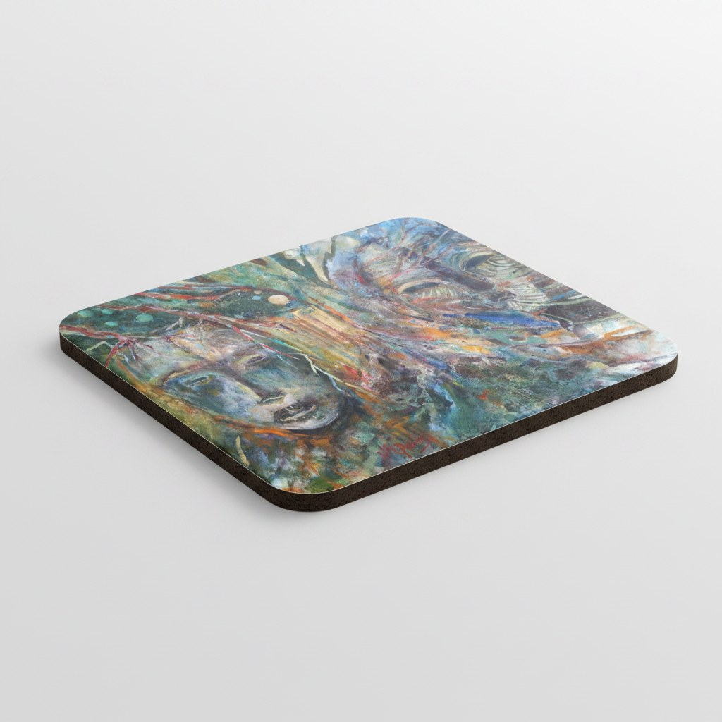 Mardis Gras Coaster Mockup
