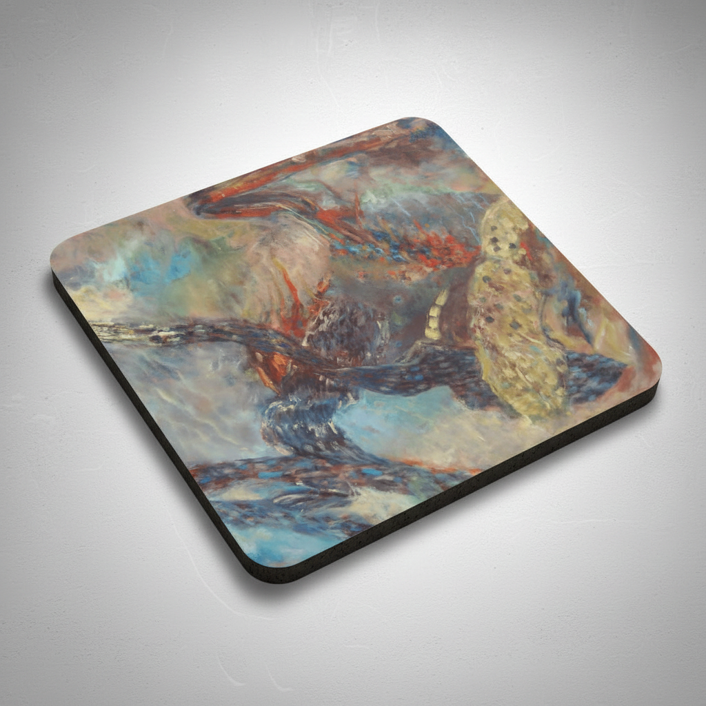 Necktie Nebula Coaster Mockup