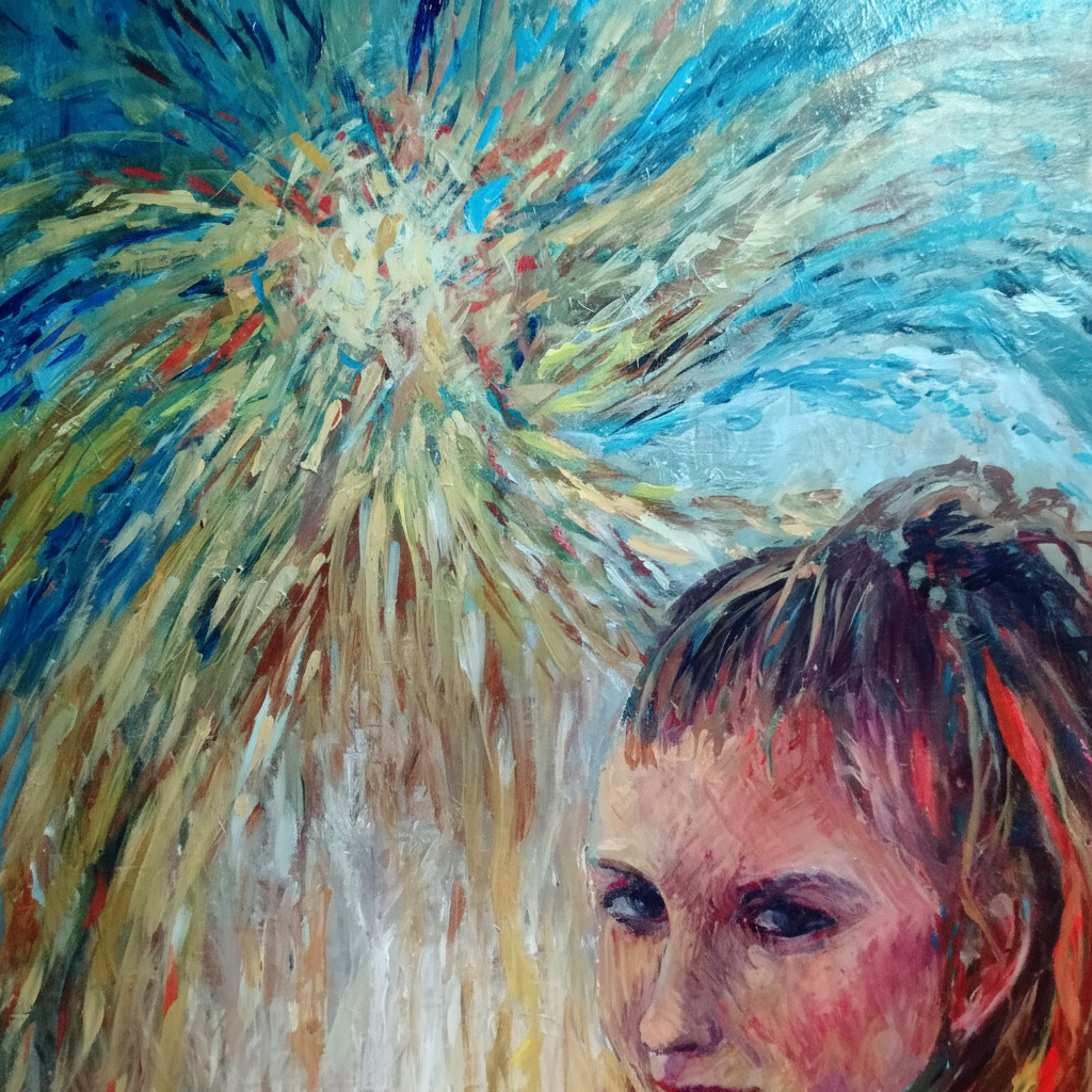 Realizing Her Infinite Power - Cropped Detail